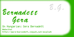 bernadett gera business card